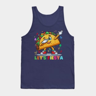 Tacos Dabbing Let's Fiesta Cinco De Mayo Mexican Tank Top